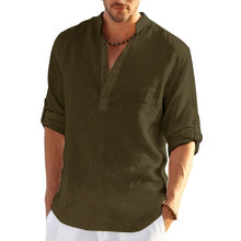 Load image into Gallery viewer, Men's Linen Long Sleeve Shirt