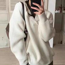 Load image into Gallery viewer, Oversized Sweater V-neck