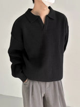 Load image into Gallery viewer, Knitted Polo Sweater Long Sleeved