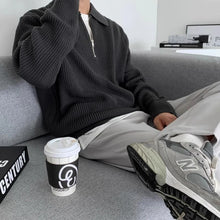 Load image into Gallery viewer, Old Money Polo Sweater zipper

